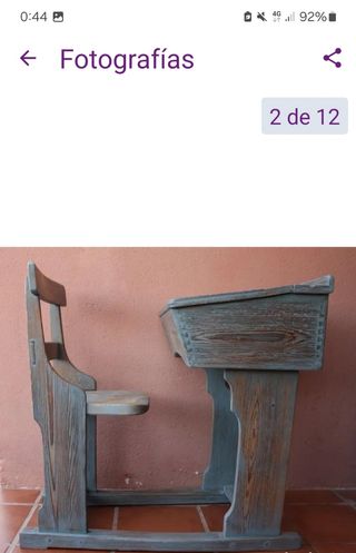 ANTIGUO PUPITRE DE MADERA ESCRITORIO...