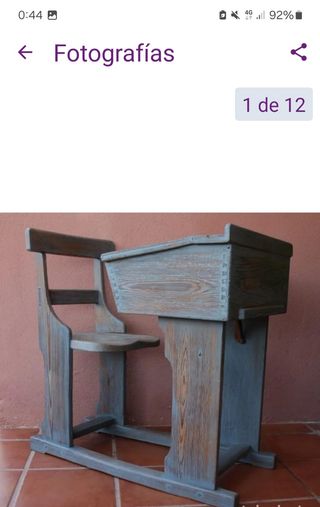 ANTIGUO PUPITRE DE MADERA ESCRITORIO...