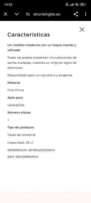 Taza consomé con plato PerlaVista Alegre