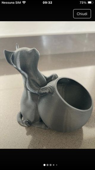 Vaso Gattino Nero stampato in 3D
