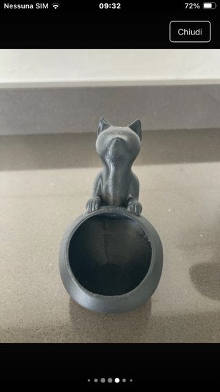 Vaso Gattino Nero stampato in 3D