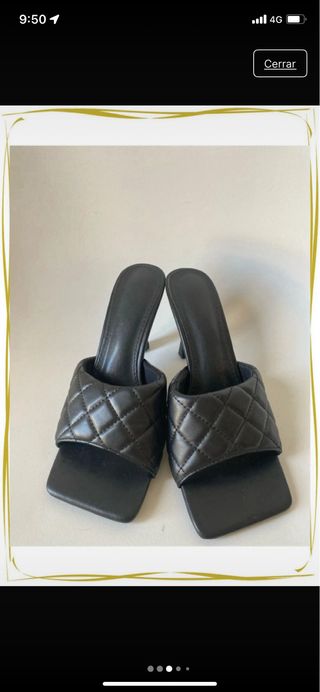 Sandalia tacón negra