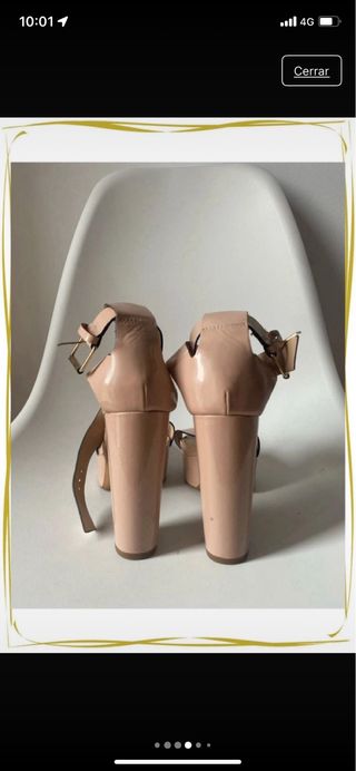 Sandalia nude plataforma ZARA