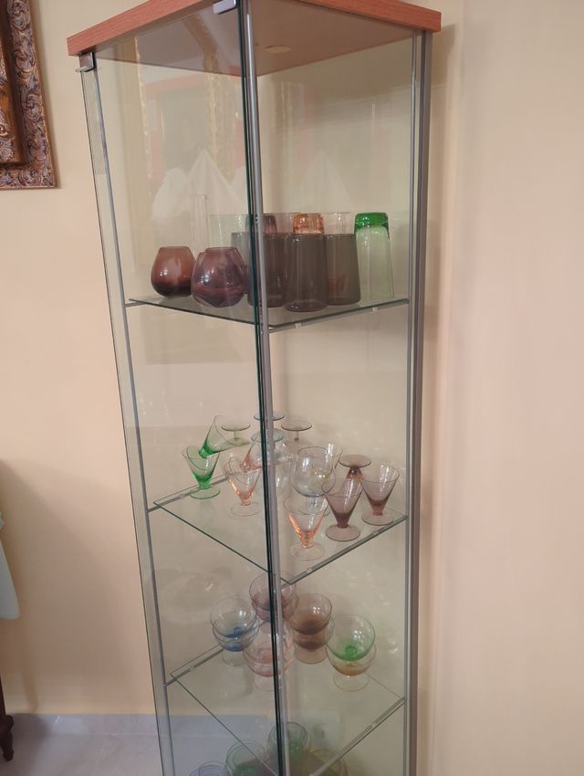 Vitrina con estantes