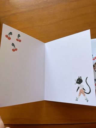 Tarjeta felicitación con sobre gatos