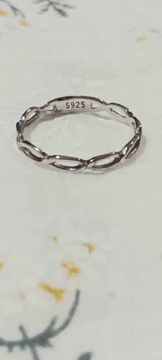 Anillo plata infinito eternidad 