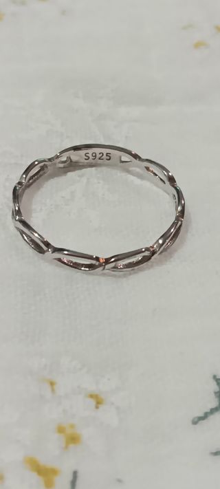 Anillo plata infinito eternidad 