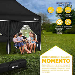 Gazebo 3x6m da Giardino | Gazebo pieghevole regola
