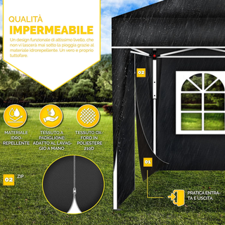 Gazebo 3x6m da Giardino | Gazebo pieghevole regola