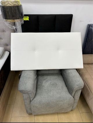 Cabecero blanco de polipiel