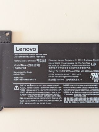 Bateria para portátil Lenovo L16M2PB1.