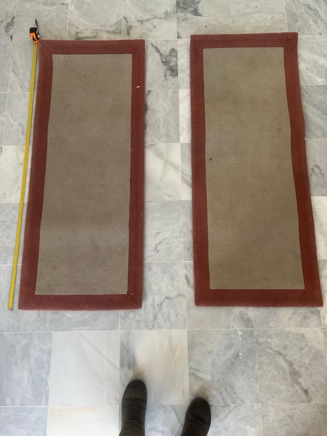 2 alfombras de lana 140 × 56 cm