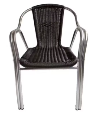 Silla Aluminio Cromado con RATTAN