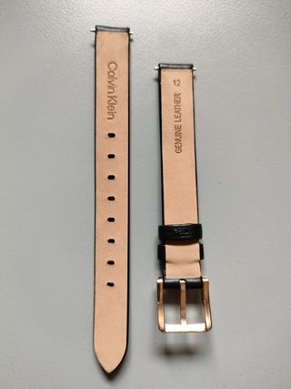 Correa reloj cuero negra
