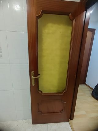 Puertas de madera con cristal