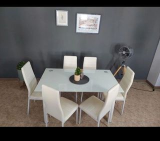 Conjunto de comedor blanco AVATAR