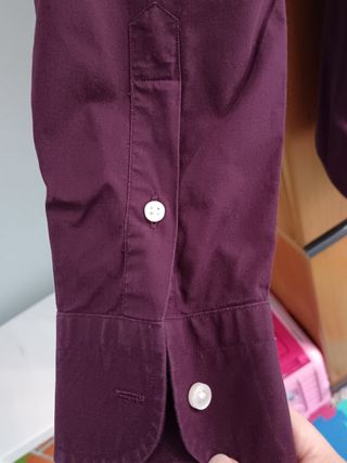 Camicia uomo bordeaux in misto cotone stretch