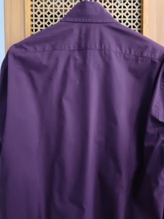 Camicia uomo bordeaux in misto cotone stretch