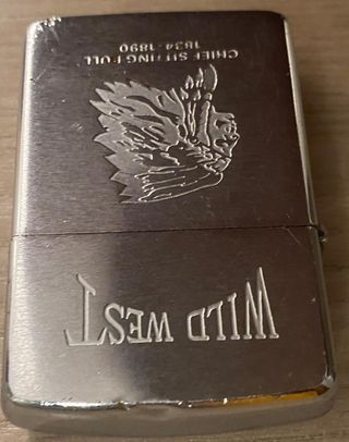 zippo originale con indiano serigrafato usa