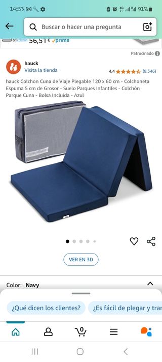 Colchoneta Cuna de viaje - parque