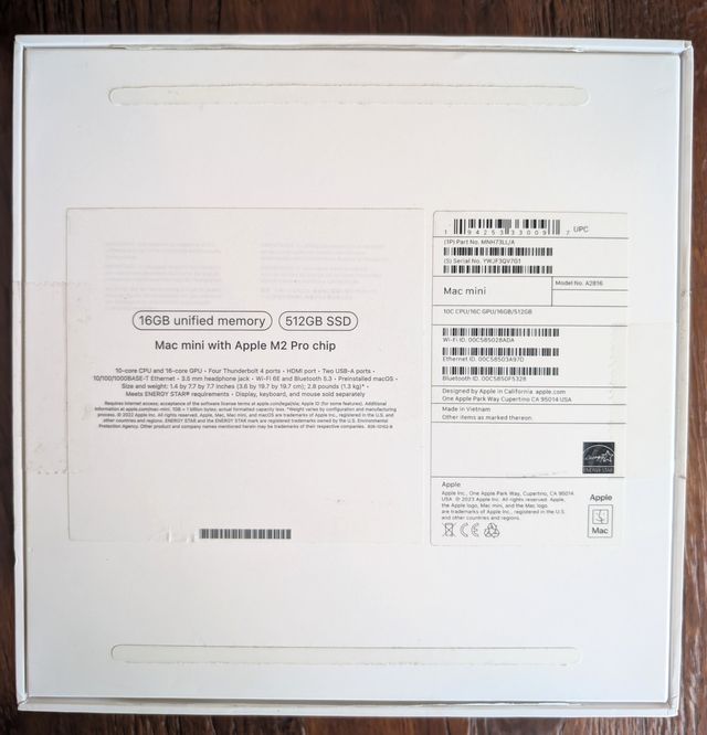 Apple Mac Mini M2 Pro 512Ssd 16Gb 16-GPU Nuevo 