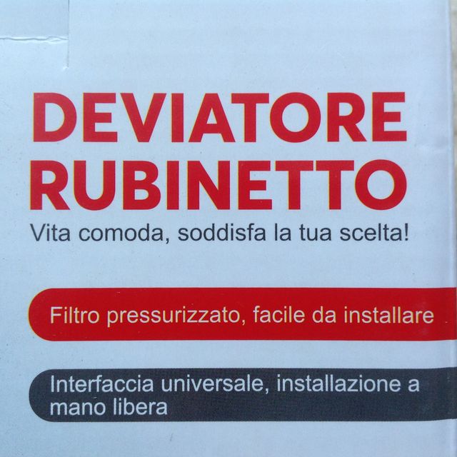 Deviatore Rubinetto Filtro Pressurizzato Campeggio