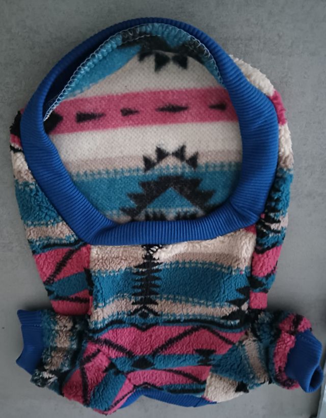 Sudadera de Poliéster y Felpa a Rayas para Mascota