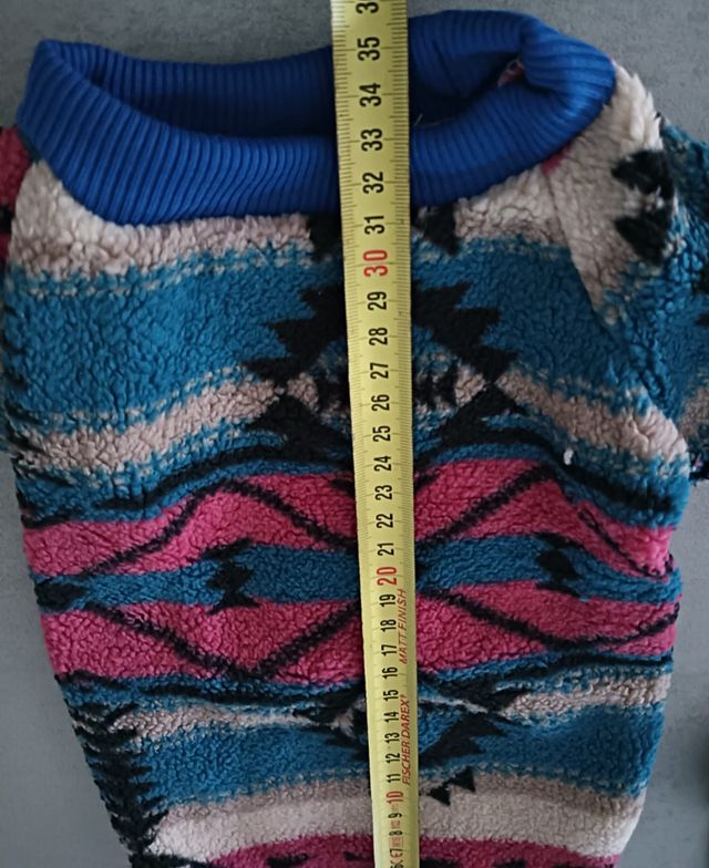 Sudadera de Poliéster y Felpa a Rayas para Mascota