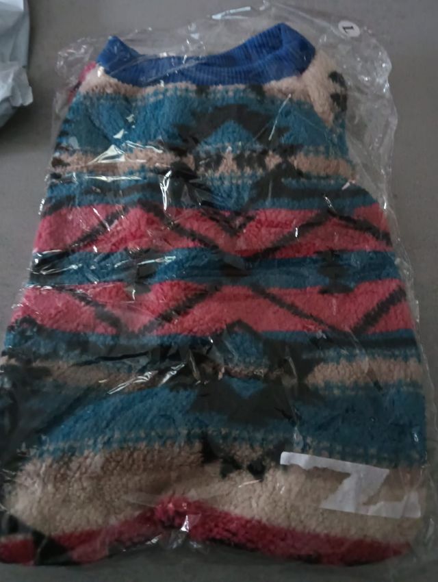 Sudadera de Poliéster y Felpa a Rayas para Mascota