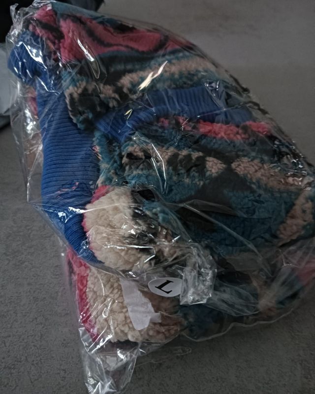 Sudadera de Poliéster y Felpa a Rayas para Mascota