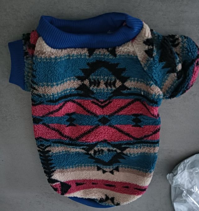 Sudadera de Poliéster y Felpa a Rayas para Mascota