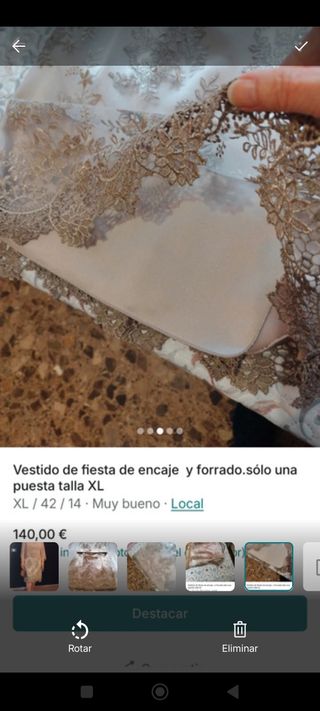 Vestido de fiesta talla XL 