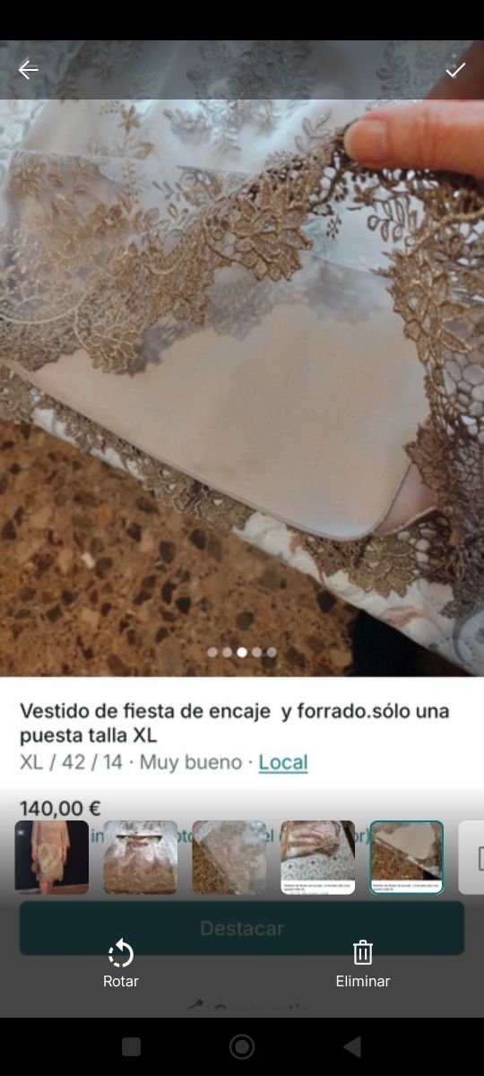 Vestido de fiesta talla XL