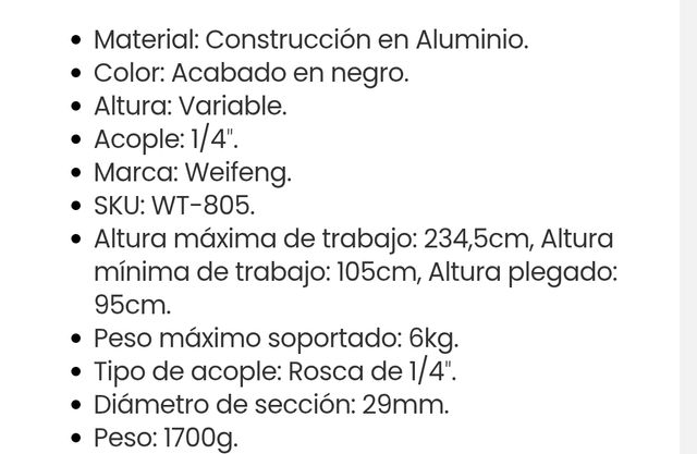 4 Trípodes iluminación fotografia