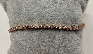 Pulsera de oro de 18 kt con diamantes champagne