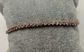 Pulsera de oro de 18 kt con diamantes champagne