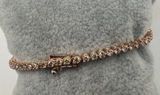 Pulsera de oro de 18 kt con diamantes champagne