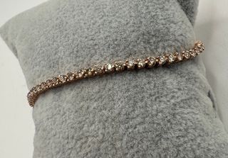 Pulsera de oro de 18 kt con diamantes champagne