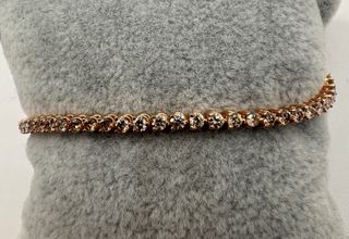 Pulsera de oro de 18 kt con diamantes champagne