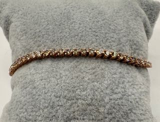 Pulsera de oro de 18 kt con diamantes champagne