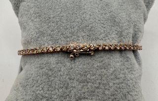 Pulsera de oro de 18 kt con diamantes champagne