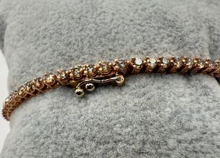 Pulsera de oro de 18 kt con diamantes champagne