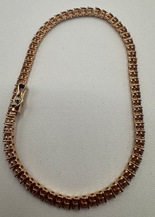 Pulsera de oro de 18 kt con diamantes champagne