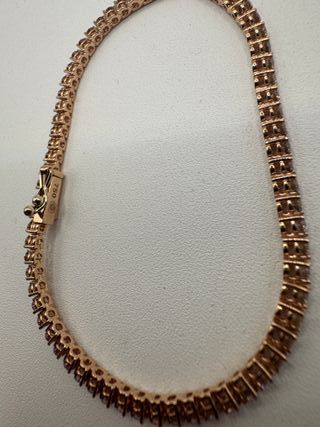 Pulsera de oro de 18 kt con diamantes champagne