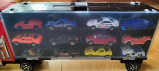 Brinquedo Camião reboque cheio de carros