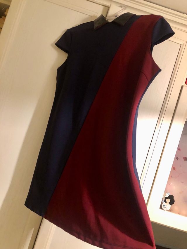 Vestitino blu e borgogna 