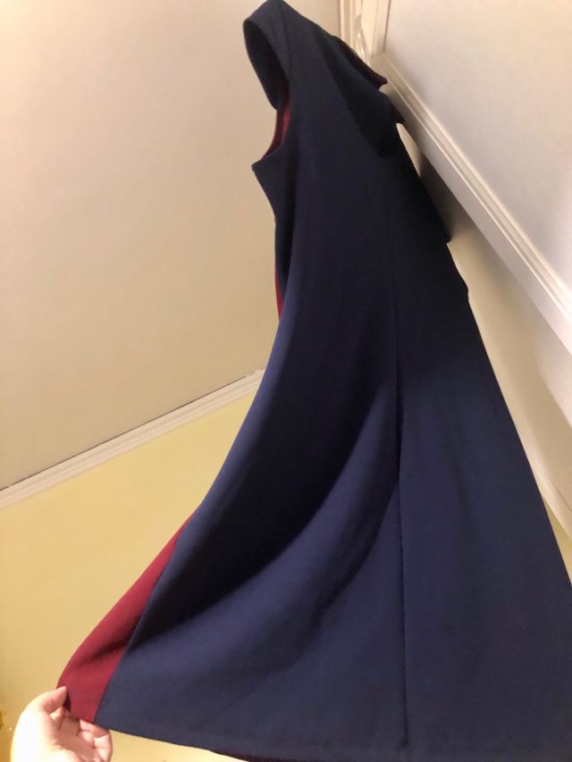 Vestitino blu e borgogna 