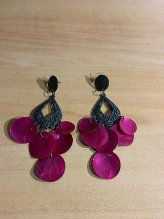 Complementos flamenca rosa y blanco