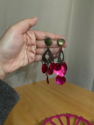 Complementos flamenca rosa y blanco