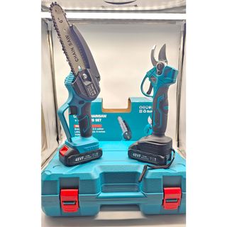 KIT Potatura Forbice e Motosega con 2 Batterie
